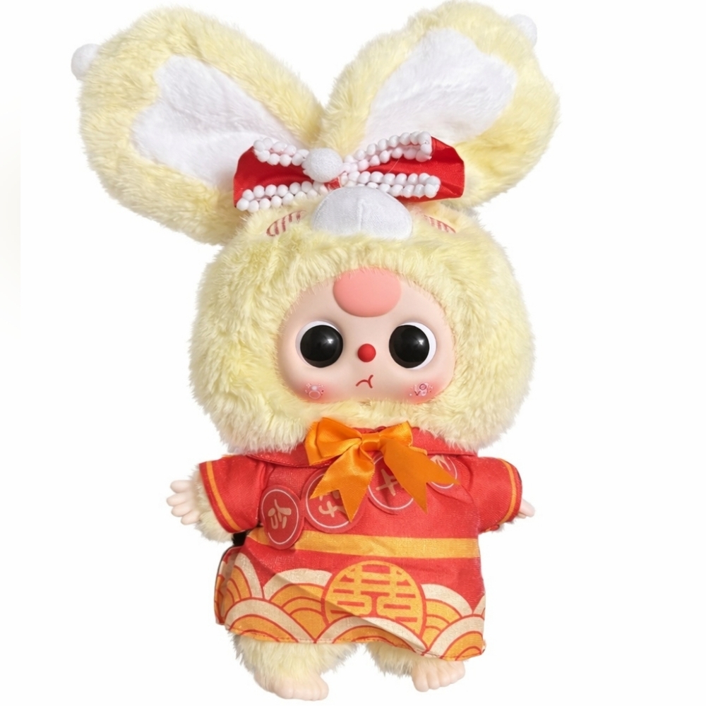 Baby Three 400% Romantic‎ Wedding Series Plush NEW - Yellow Bunny Bride